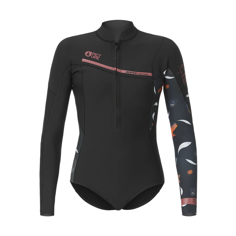 Shorty Picture Gracy 2/2 Front Zip 2022 - Plum Black 3 Shorty Picture Gracy 2/2 Front Zip 2022 - Plum Black