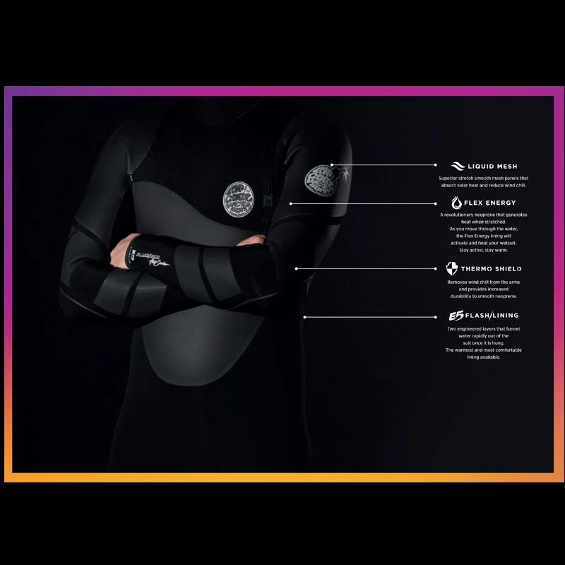 Combinaison Intégrale Manches Longues Rip Curl FlashBomb Heat Seeker Zip Free 5/3 6 Combinaison Intégrale Manches Longues Rip Curl FlashBomb Heat Seeker Zip Free 5/3 – Image 4