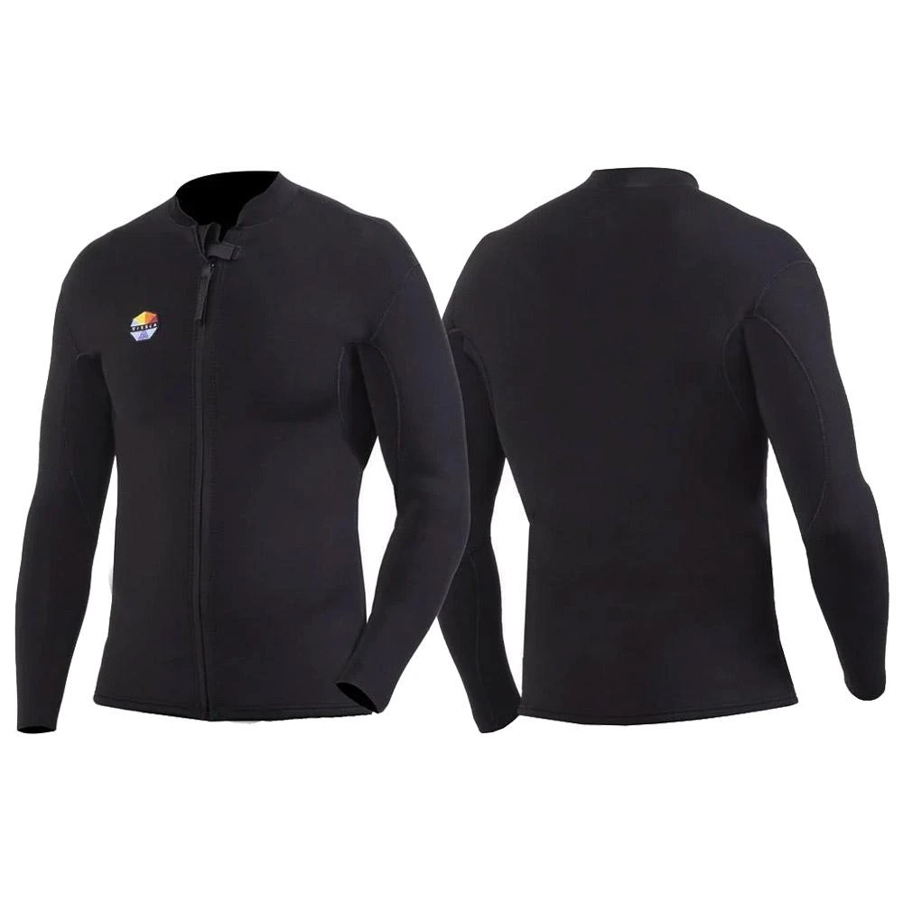 Top Manches Longues Vissla Solid Sets 2mm Front Zip LS 2023 Black 5 Top Manches Longues Vissla Solid Sets 2mm Front Zip LS 2023 Black – Image 3