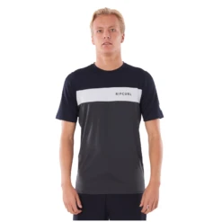 Top Manches Courtes Rip Curl UV Underline Panel S/SL - Black