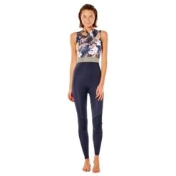 Combinaison Intégrale Manches Courtes Rip Curl Womens G-Bomb Hi Waist Long Jane - Black / Gold