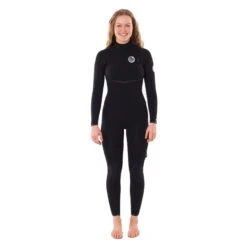 Combinaison Intégrale Manches Longues Rip Curl Womens E-Bomb 4/3 No Zip - Black