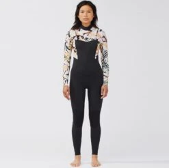 Combinaison Intégrale Manches Longues Billabong Salty Dayz 3/2 Front Zip 2022 - Black