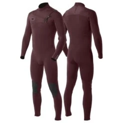 Combinaison Intégrale Manches Longues Vissla Seven Seas 3/2 Chest Zip 2022 - Wine