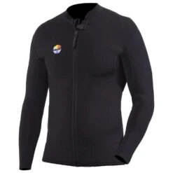 Top Manches Longues Vissla Solid Sets 2mm Front Zip LS 2023 Black