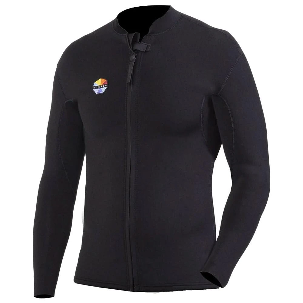 Top Manches Longues Vissla Solid Sets 2mm Front Zip LS 2023 Black 3 Top Manches Longues Vissla Solid Sets 2mm Front Zip LS 2023 Black