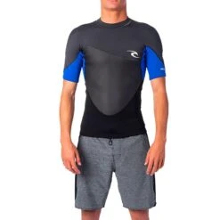 Top Manches Courtes Rip Curl Top Néoprène 1,5mm Omega S/SL Jacket - Blue