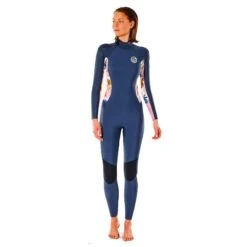 Combinaison Intégrale Manches Longues Rip Curl Womens Dawn Patrol 4/3 Back Zip - Slate Rose