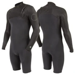 Shorty Vissla High Seas II 2/2mm Front Zip LS 2022- Stealth